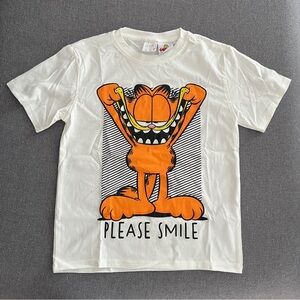 Zara kids 100% cotton t-shirt Garfield-PLEASE SMILE